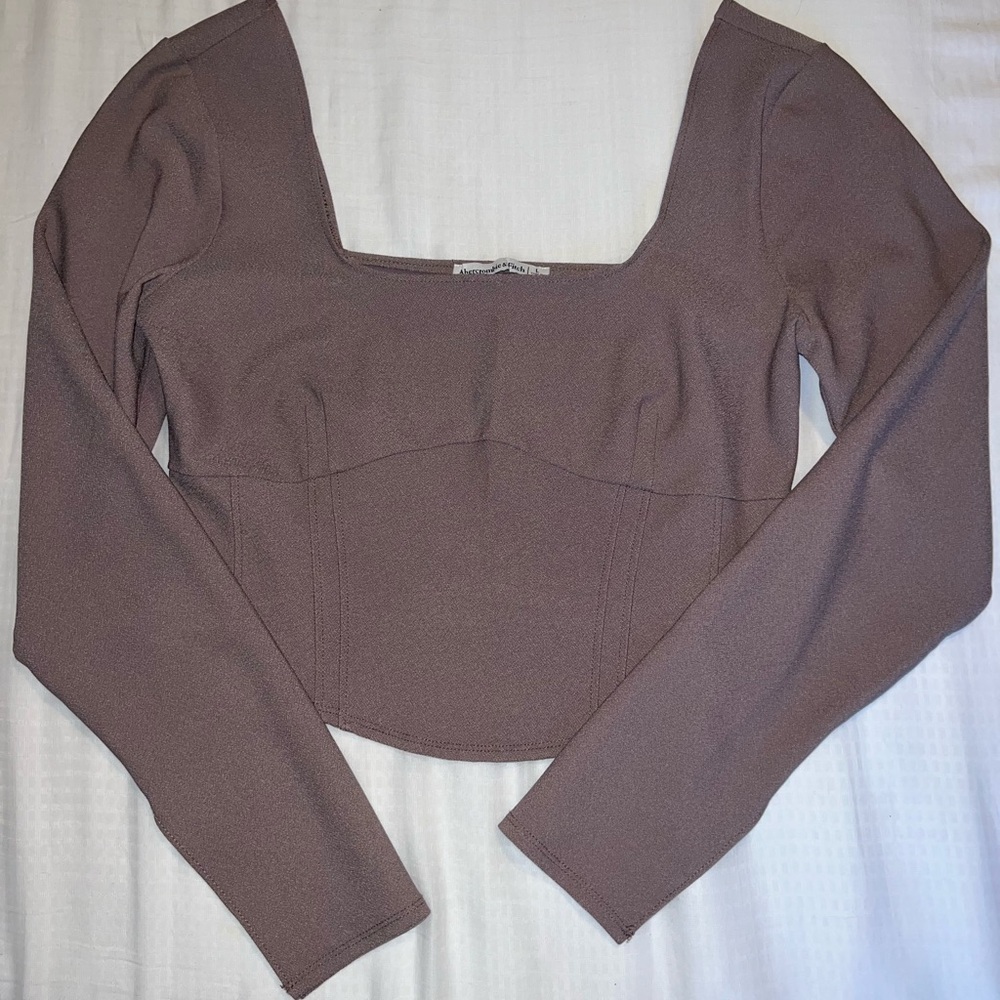 Abercrombie & Fitch Dusty Purple Long Sleeve Top